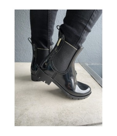 LES TROPEZIENNES NEA BOTTINES PLUIE NOIR OR