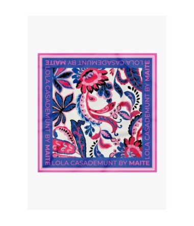 LOLA FOULARD CARRE SATINE MULTICOLOR