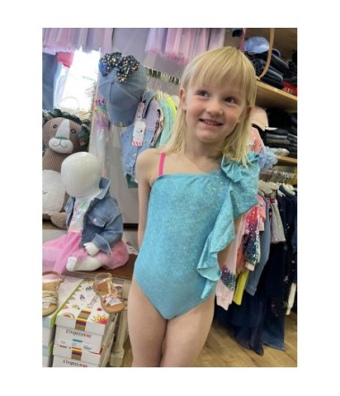 BILLIEBLUSH MAILLOT BAIN 1PCS BLEU PAILLETTE