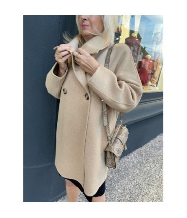 AX MANTEAU DRAPS LAINE CAMEL