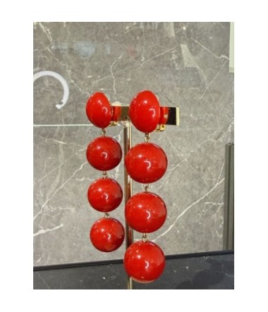 FRANCINE BRAMLI BO TRIPLE BOULE ROUGE